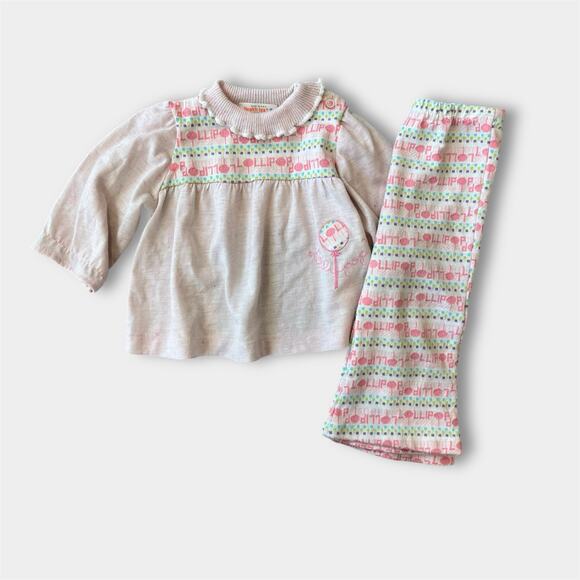 Vintage Healthtex Two Piece Lollipop Outfit 18 Months USA - Picture 1 of 15